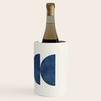 Woodblock navy blue Mid century modern Wine Chiller Gallery Image 3
