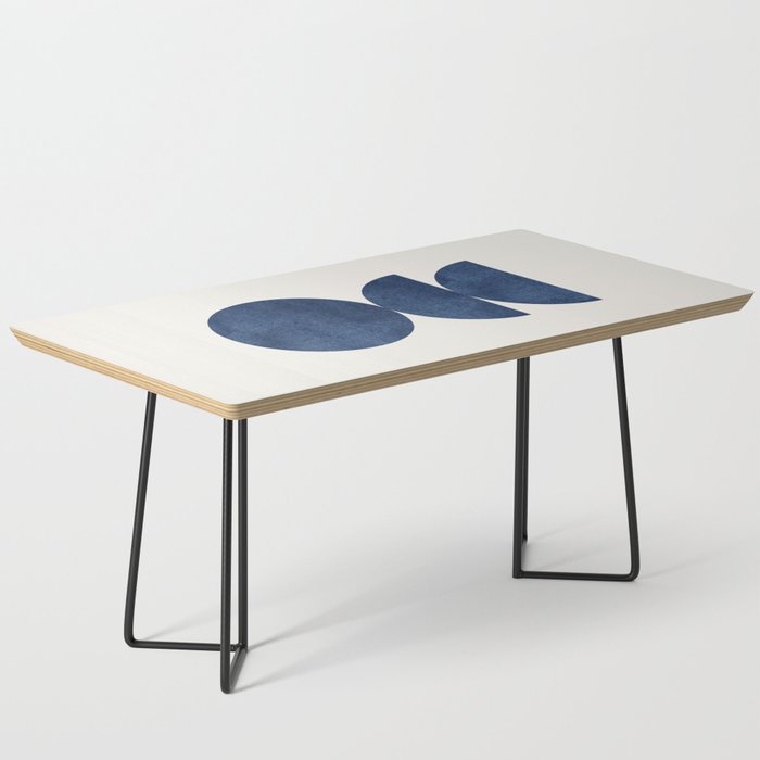 Woodblock navy blue Mid century modern Coffee Table Gallery Image 1