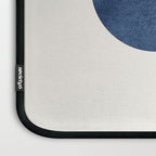 Woodblock navy blue Mid century modern Laptop Sleeve Gallery Image 3