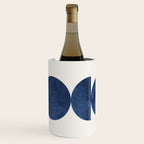 Woodblock navy blue Mid century modern Wine Chiller Gallery Image 1