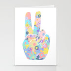 Peace Out Flowers Stationery Card Gallery Image 2