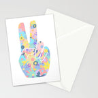 Peace Out Flowers Stationery Card Gallery Image 2