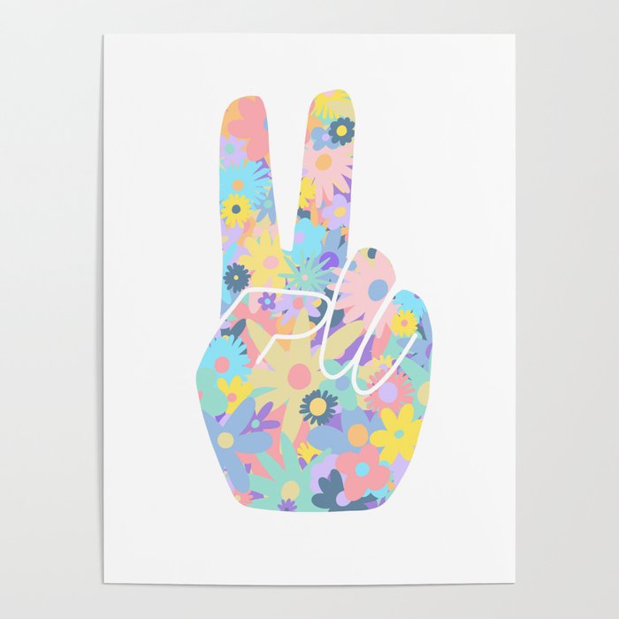 Peace Out Flowers Poster Gallery Image 4