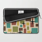 Mid Century Modern Disarrayed Bricks Multicolored Laptop Sleeve Gallery Image 2