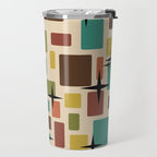 Mid Century Modern Disarrayed Bricks Multicolored Travel Mug Gallery Image 2