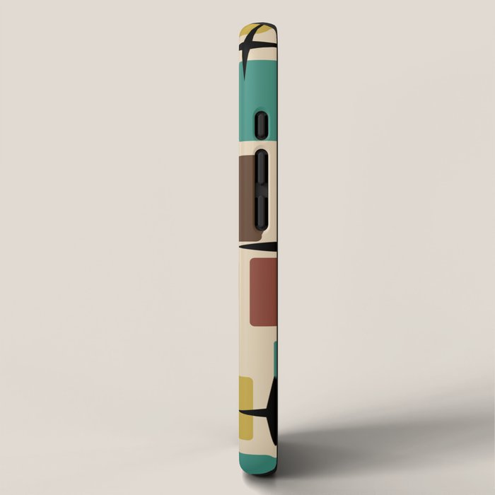 Mid Century Modern Disarrayed Bricks Multicolored iPhone Case Gallery Image 2