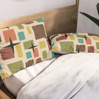 Mid Century Modern Disarrayed Bricks Multicolored Pillow Sham Gallery Image 2