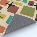 Mid Century Modern Disarrayed Bricks Multicolored Rug Gallery Image 4
