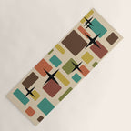 Mid Century Modern Disarrayed Bricks Multicolored Yoga Mat Gallery Image 1