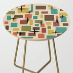 Mid Century Modern Disarrayed Bricks Multicolored Side Table Gallery Image 2