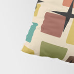 Mid Century Modern Disarrayed Bricks Multicolored Pillow Sham Gallery Image 4