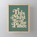 This Must Be The Place - Green & Beige Mini Art Print Gallery Image 1