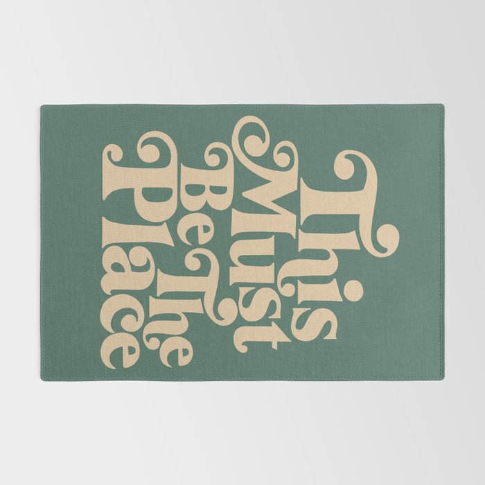 This Must Be The Place - Green & Beige Rug Gallery Image 2