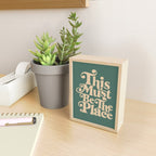 This Must Be The Place - Green & Beige Mini Art Print Gallery Image 2