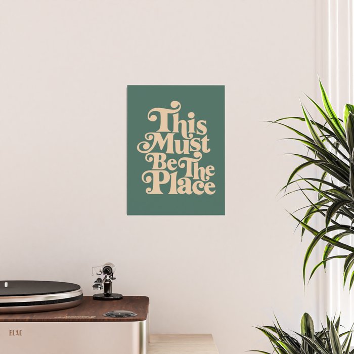 This Must Be The Place - Green & Beige Poster Gallery Image 2