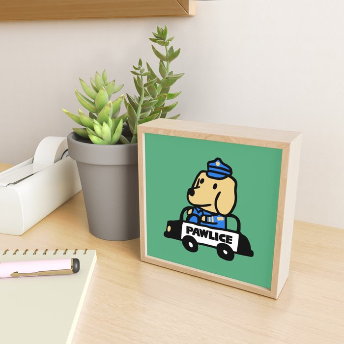 Here comes the dog pawlice Mini Art Print Gallery Image 2