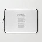 Do not go gentle into that good night by Dylan Thomas Laptop Sleeve Gallery Image 1