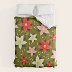 Poinsettia Pattern Duvet Cover Gallery Image 6