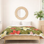 Poinsettia Pattern Duvet Cover Gallery Image 3