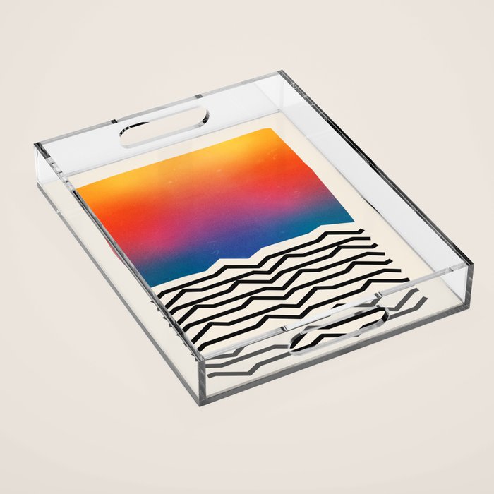Vintage California Waves Acrylic Tray Gallery Image 1