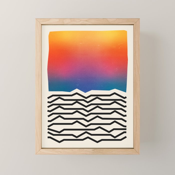 Vintage California Waves Mini Art Print Gallery Image 1
