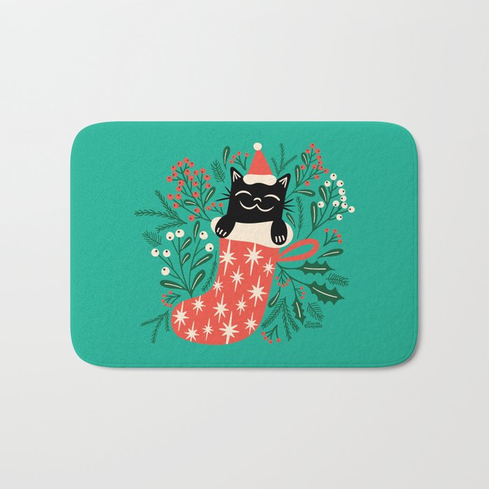 Festive Feline Bath Mat Gallery Image 1