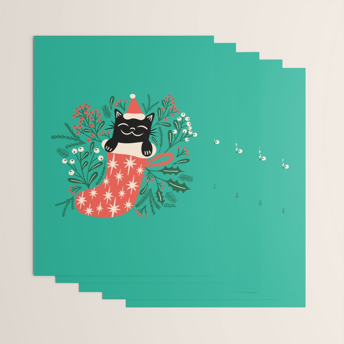 Festive Feline Wrapping Paper Gallery Image 3