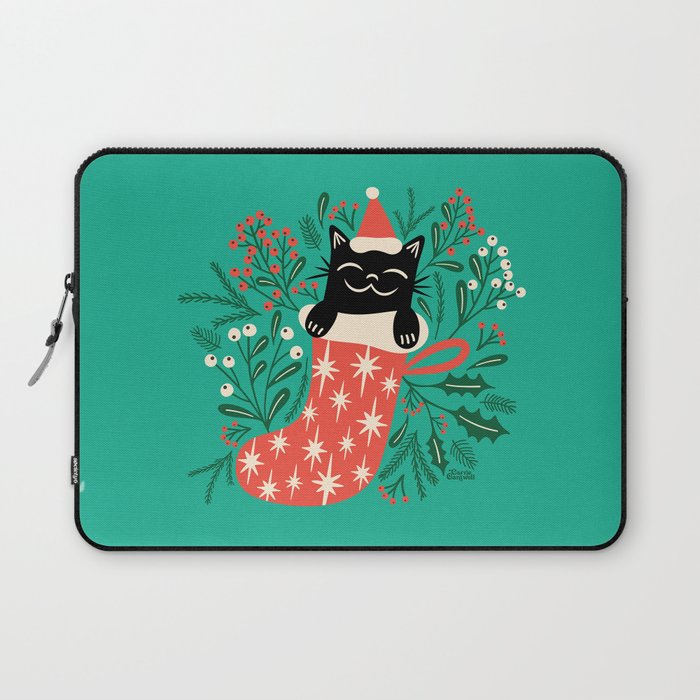 Festive Feline Laptop Sleeve Gallery Image 1