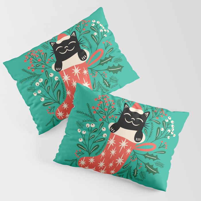 Festive Feline Pillow Sham Gallery Image 3