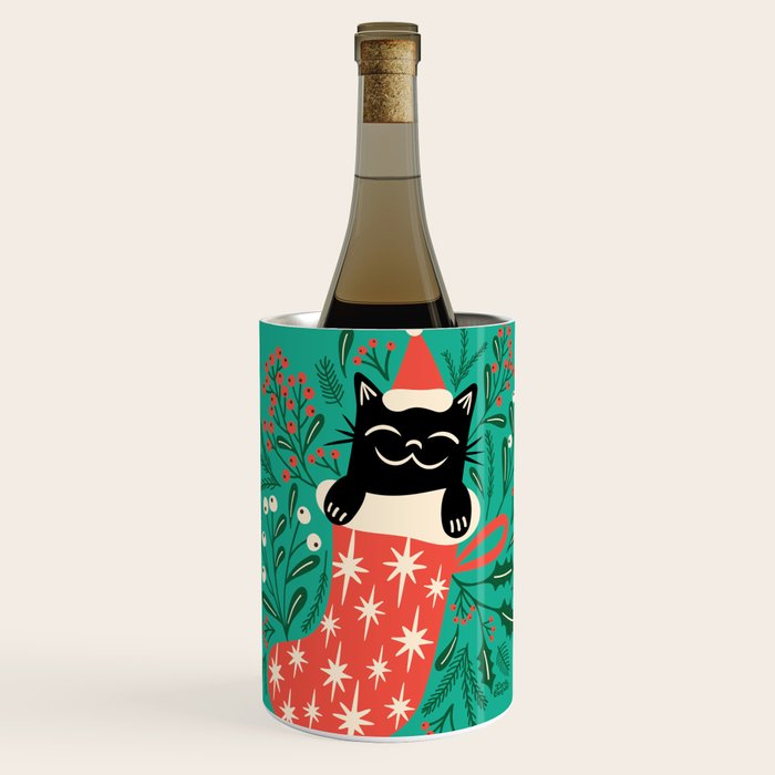 Festive Feline Wine Chiller Gallery Image 1
