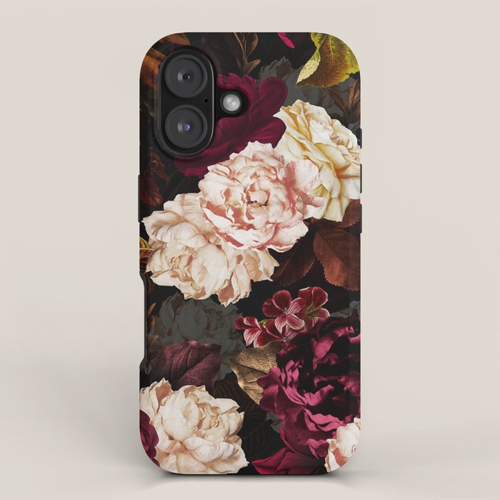 Vintage & Shabby Chic - Midnight Rose and Peony Garden iPhone Case Gallery Image 1