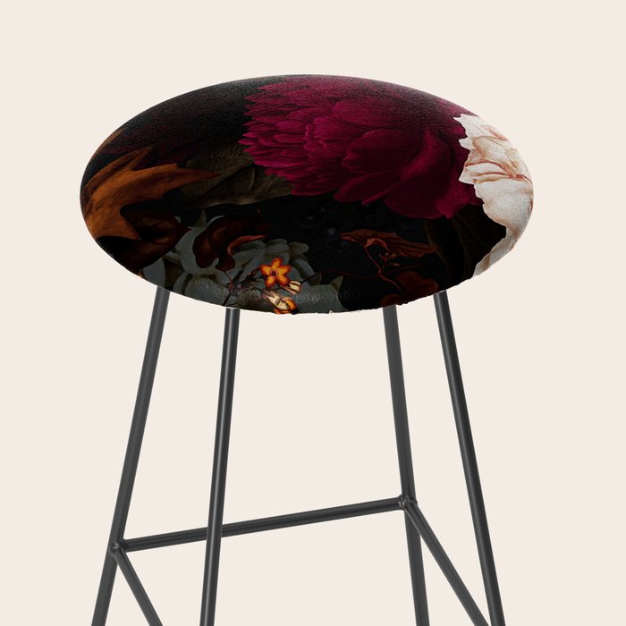 Vintage & Shabby Chic - Midnight Rose and Peony Garden Stool Gallery Image 2