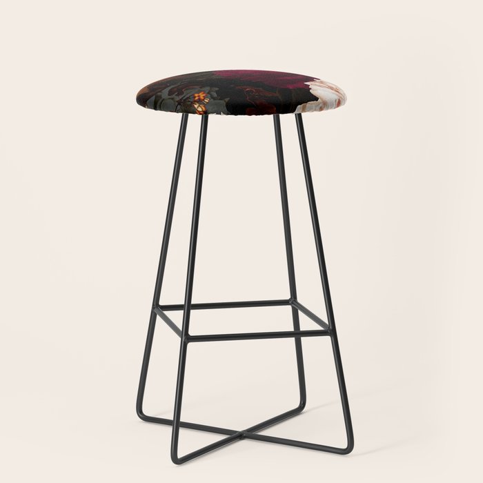 Vintage & Shabby Chic - Midnight Rose and Peony Garden Stool Gallery Image 1