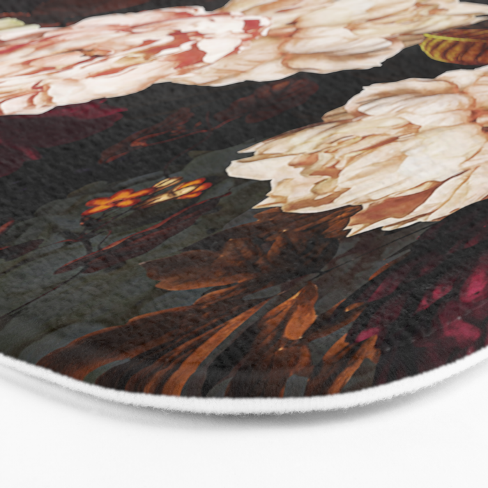 Vintage & Shabby Chic - Midnight Rose and Peony Garden Bath Mat Gallery Image 3