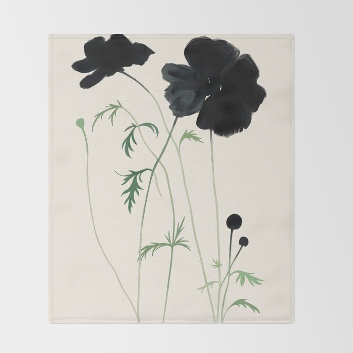 Botanical Elegance II Throw Blanket Gallery Image 2