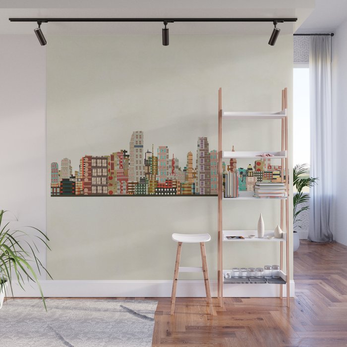 miami florida skyline Wall Mural Gallery Image 1
