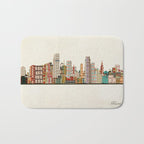 miami florida skyline Bath Mat Gallery Image 1