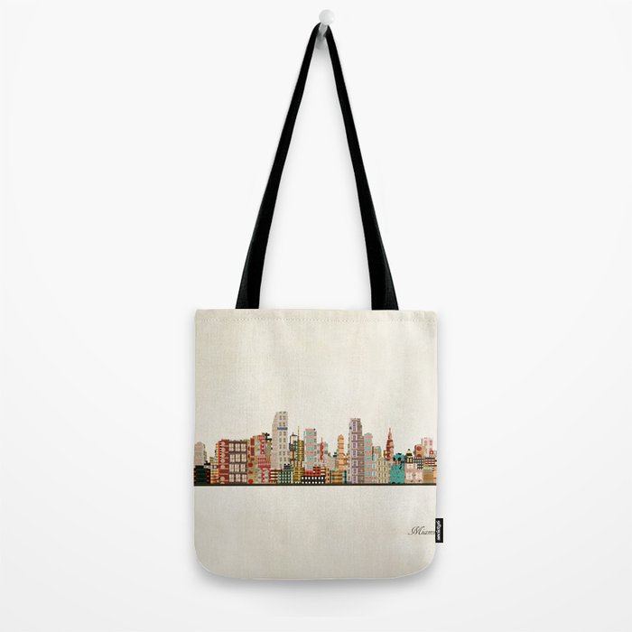 miami florida skyline Tote Bag Gallery Image 2