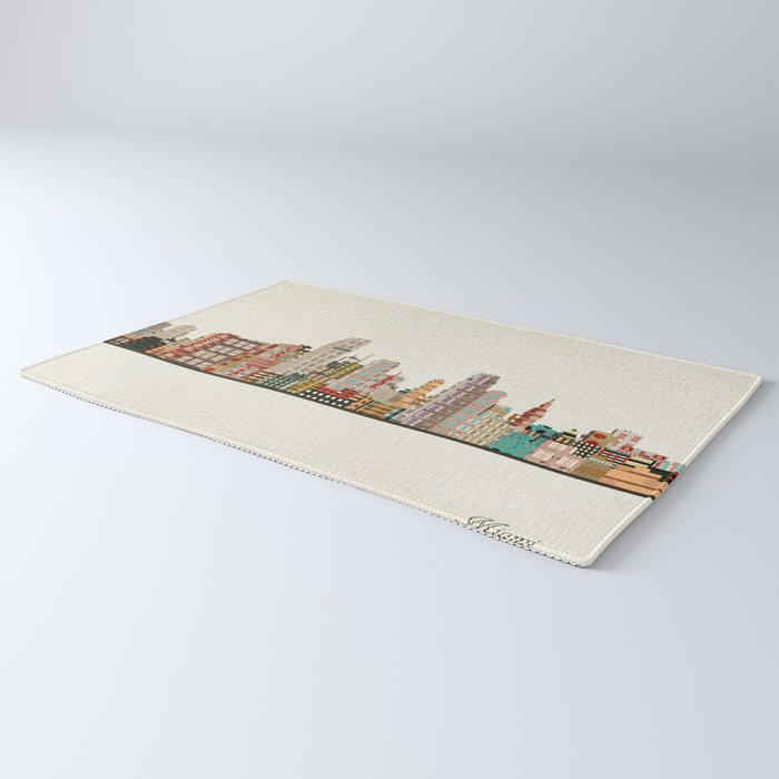 miami florida skyline Rug Gallery Image 3