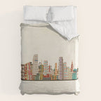 miami florida skyline Duvet Cover Gallery Image 6