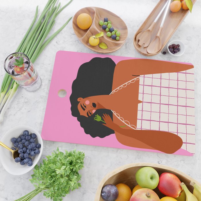 Green Tulip Cutting Board Gallery Image 2