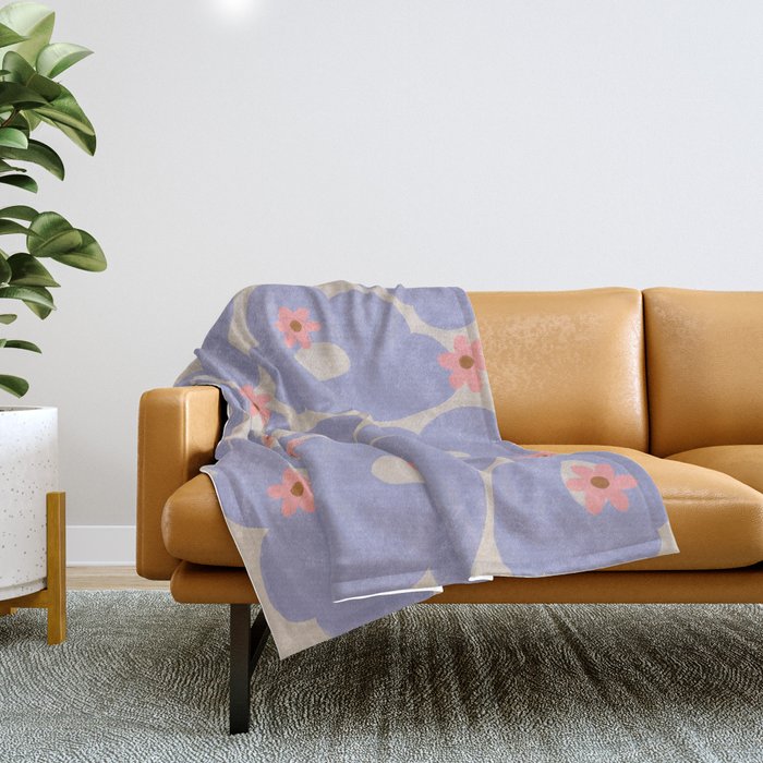 Floral ten Throw Blanket Gallery Image 1