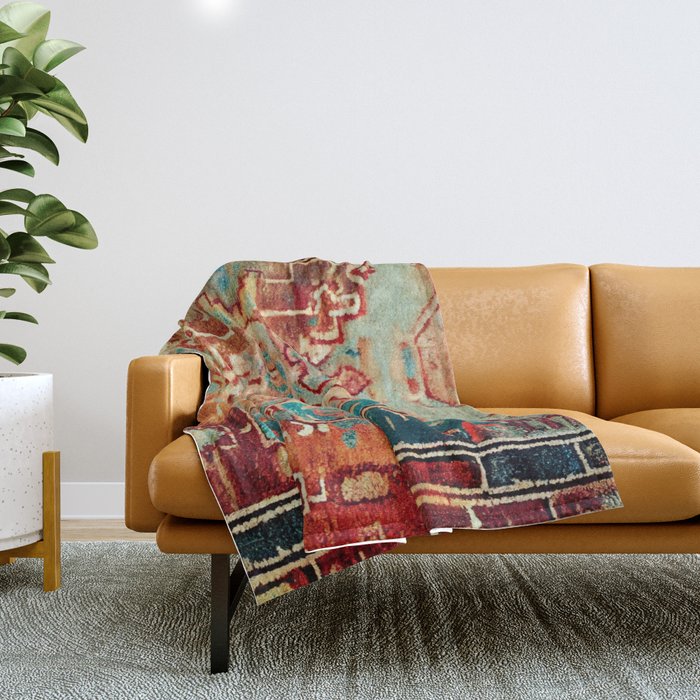 Eclectic Vintage Bohemian Aesthetic Throw Blanket Gallery Image 1