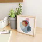 Abstract Shapes Gray Pink Rust Mini Art Print Gallery Image 2