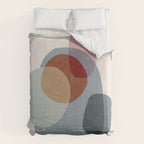 Abstract Shapes Gray Pink Rust Comforter Gallery Image 6