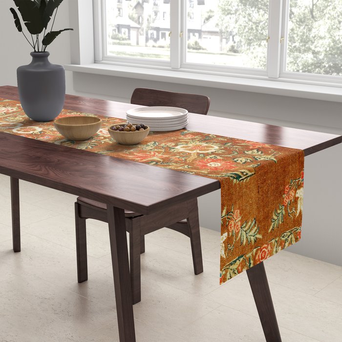 Tabriz Azerbaijan Northwest Persian Rug Print Table Runner Gallery Image 2