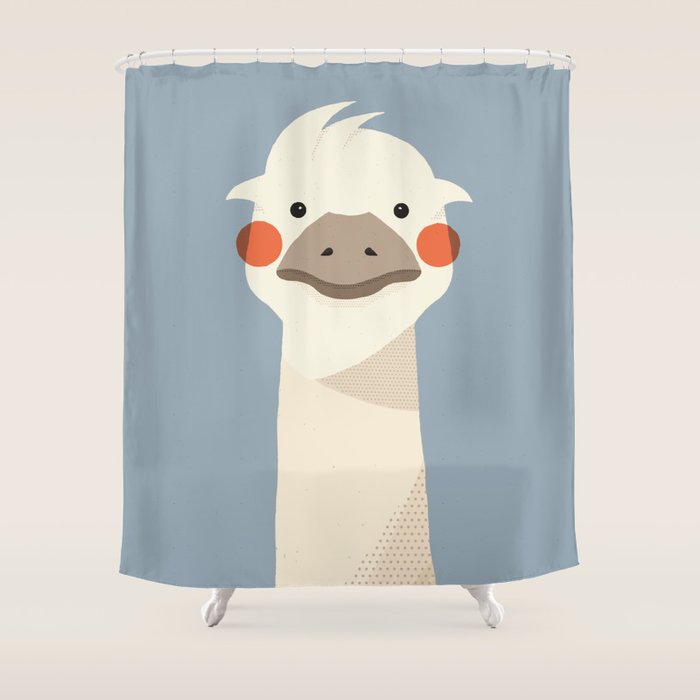 Emu, Animal Portrait Shower Curtain Gallery Image 1