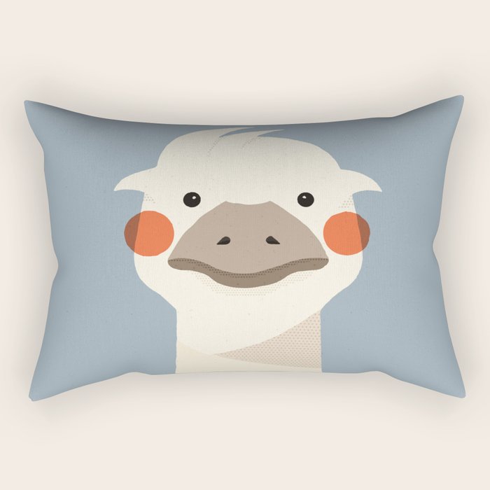 Emu, Animal Portrait Rectangular Pillow Gallery Image 1