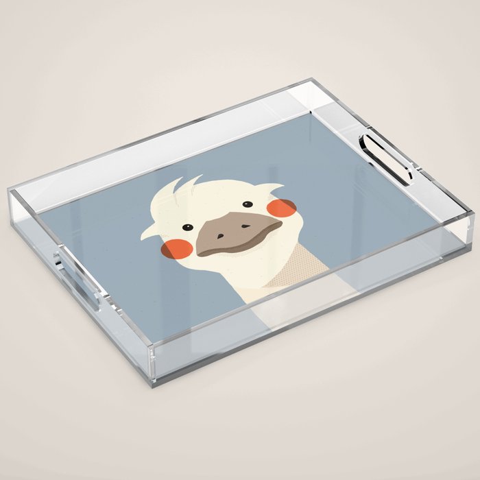 Emu, Animal Portrait Acrylic Tray Gallery Image 1