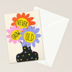 Never Grow Old Flower Vase - Forever Young Quote Stationery Card Gallery Image 2